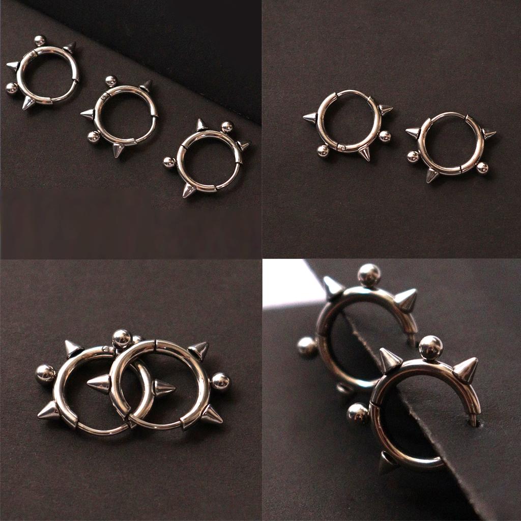 Trendy Rivet Ear Studs Accessory Personalized Rivet Studs Earrings Ear Adornment for Youthful Fashion Statements