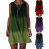 Damska Letnia Sukienka Gradientowy Kontrast Kolorów Bez Rękawów Linia A Luźna Okrągły Dekolt Typ Kamizelki Codzienna Wakacyjna Odzież Domowa