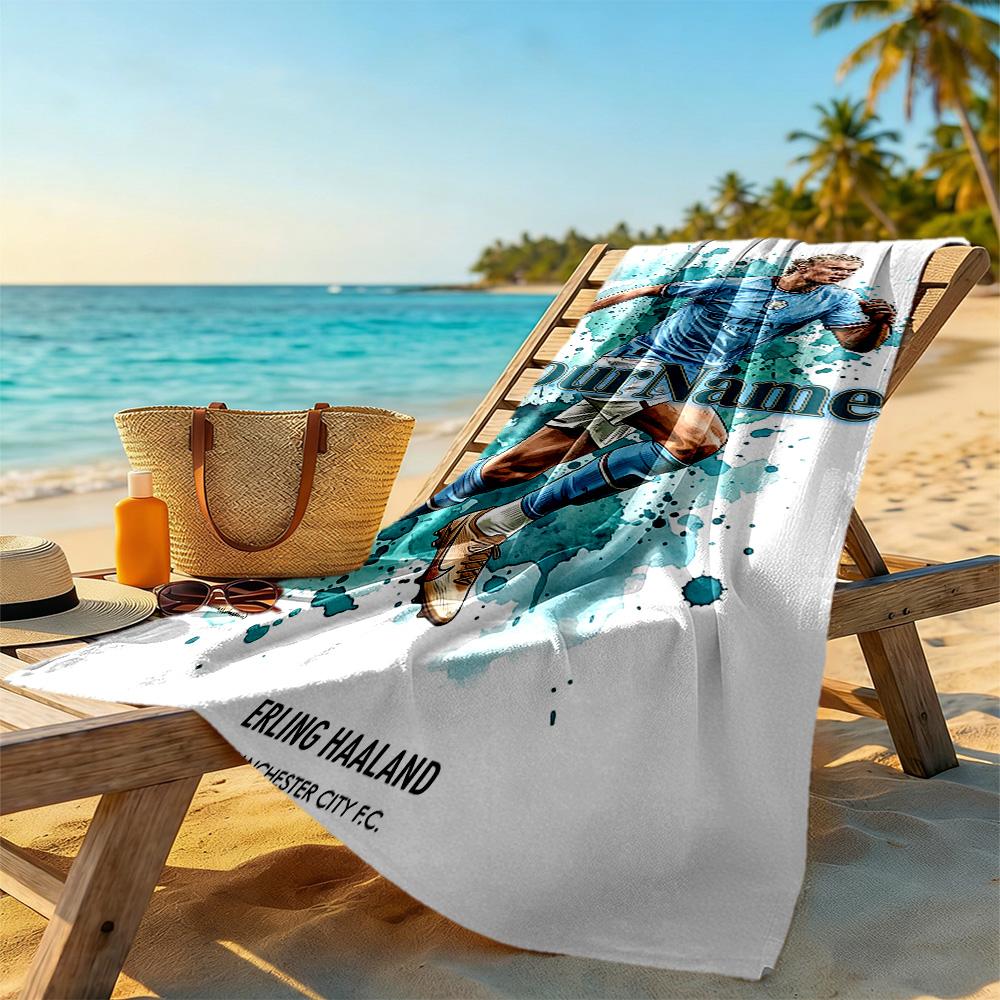 Epl Fan Artwork Customize Text Beach Towel Super Soft Microfiber Quickdry Fabric Perfect for Traveling Yoga Camping and Swimming