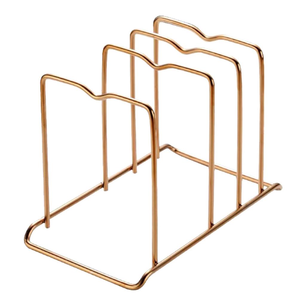 Pot Lid Holder Storage Shelf Multipurpose Reusable Decorative Drying Stand for