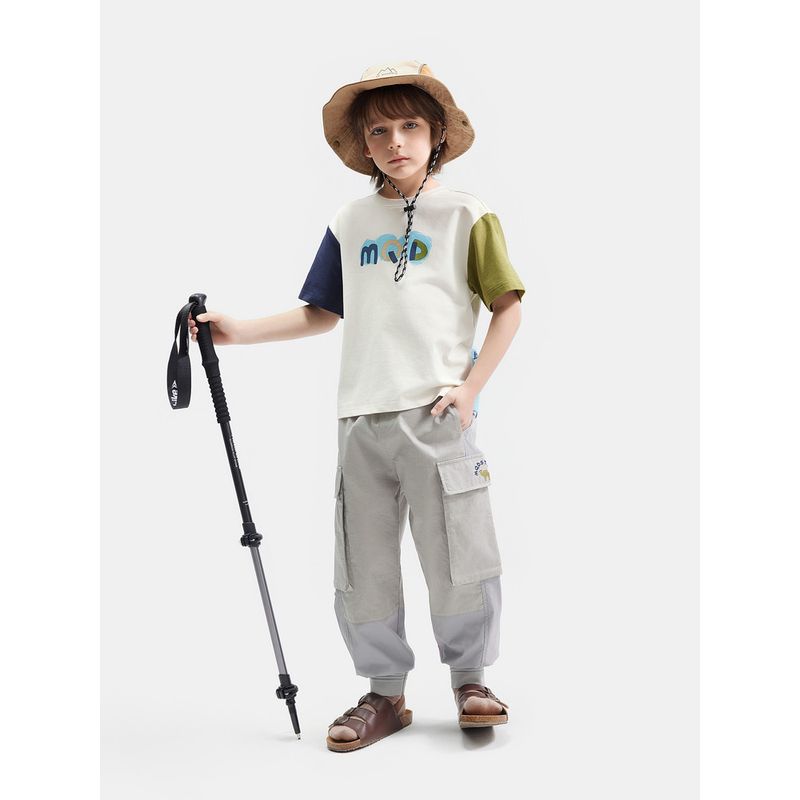 and Quick-Drying] Mqd Children's Clothing Boys' Short-Sleeved Contrasting Color T-Shirt Summer New Style Kidsren's Watermark T-Shirt