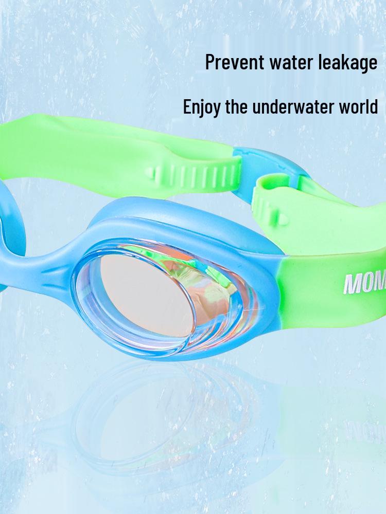 Occhialini da nuoto in silicone anti-appannamento per bambini - Impermeabili, Attrezzatura da allenamento ad alta definizione per bambini