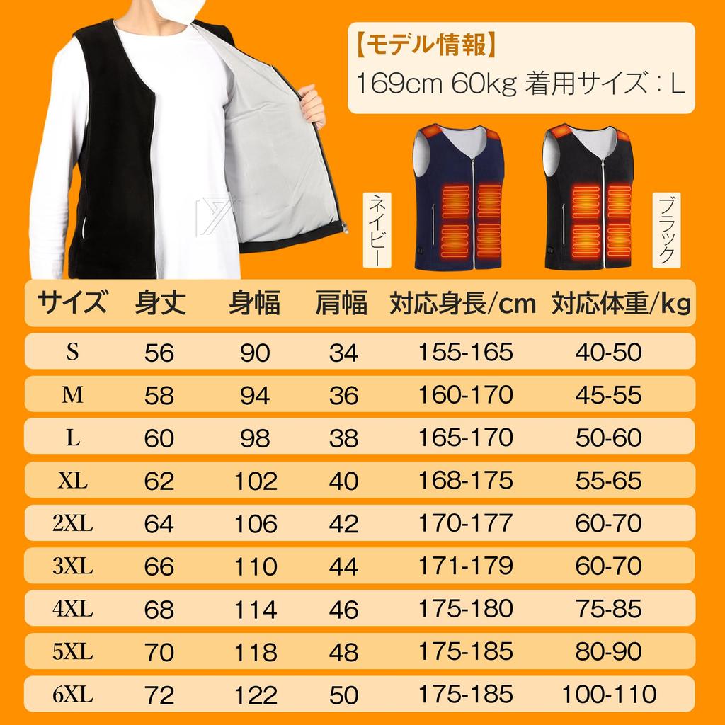 inotenka Electric Heated Heater Large Sizes Front and Back Independent Temperature Lightweight Fleece Electric Heated USB Insulates Vest, Innerwear,