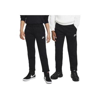Sportovní oblečení Club Fleece S výšivkou loga Rovné nohavice Pletené tepláky Dětské kalhoty Černá FD3010-010