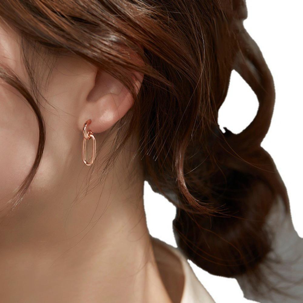 18K Gold Plated Elegant Silver Earrings for Women Stylish Dangle Earrings Fashion Jewelry