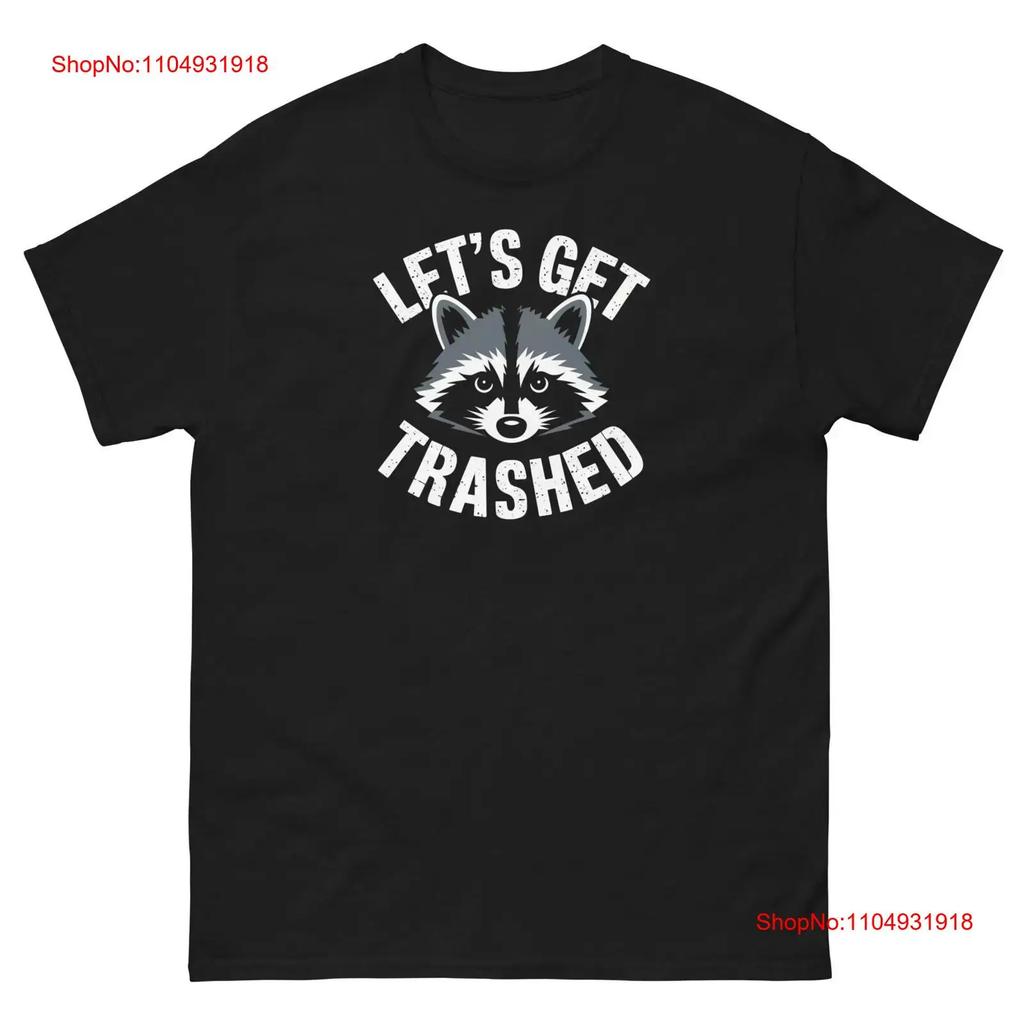 Funny Raccoon Let's Get Trashed Graphic Tee T-shirt