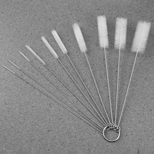 OUNONA Straw Brush, Cleaning Brush for Tubes, Ultra-Fine, for Spouts, 20cm, Set of 10 Different Diameters
