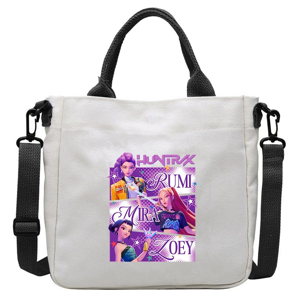 

Новый популярный фильм kpop охота на ведьм женская группа холщовая сумка студенческая сумка-мессенджер съемный плечевой ремень сумочка 23*23*5cm