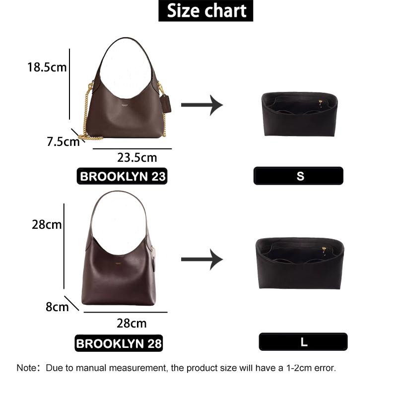Insert organizator EverToner pentru Co-ch Brooklyn 23 28 Hârtie DuPont/Pâslă/Satin suport sac de depozitare geantă de mână saci interior accesorii
