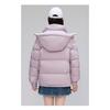 Thickened Down Cotton Jacket with Detachable Hood for Winter Petite