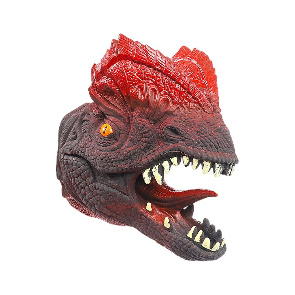 Soft Rubber Dinosaur Puppet Set Dilophosaurus Children's Hand Puppet Glove