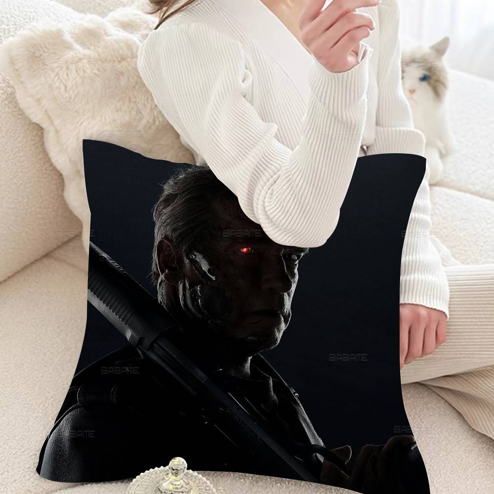 80s Movie TV The T-Terminator  Cushion Cover Car Throw Pillow Case For Sofa Car Christmas Gift 40x40cm 45x45cm