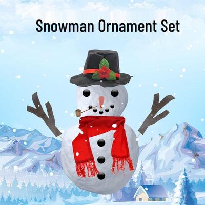Wooden Snowman Costume Set for Family: Parent-Child Party Outfit & Festive Toy Gift