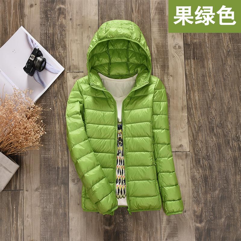 2024 Autumn and Winter New Women's Hooded Light Down Jacket Short Casual Thin Down Jacket Large Size Winter Clothing