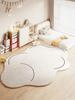 Ins Cream Style Carpets for Living Room Wabi-sabi Bedroom Decor Plush Carpet Fluffy Soft Bedside Rug Irregular Shaped Thick Mat