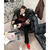 Stylish Patchwork Leather Baseball Jacket for Men - European & American Fashion