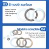 10Sets Chrome Bearing Steel Flat Needle Roller Bearing  for Plane Axial Bearing Replacement