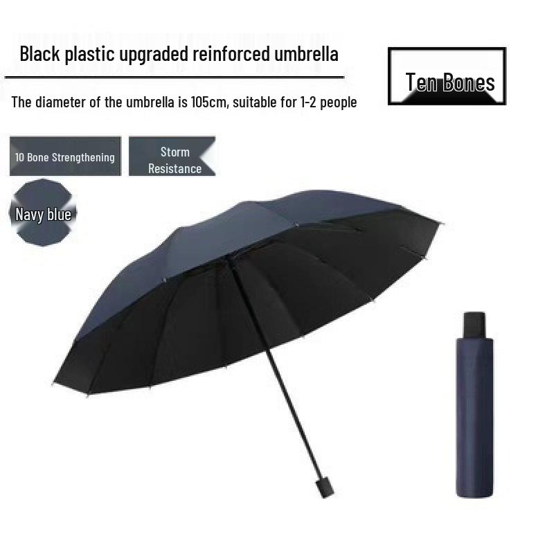 Dual-Use Anti-UV Large Folding Umbrella for Rain and Shine