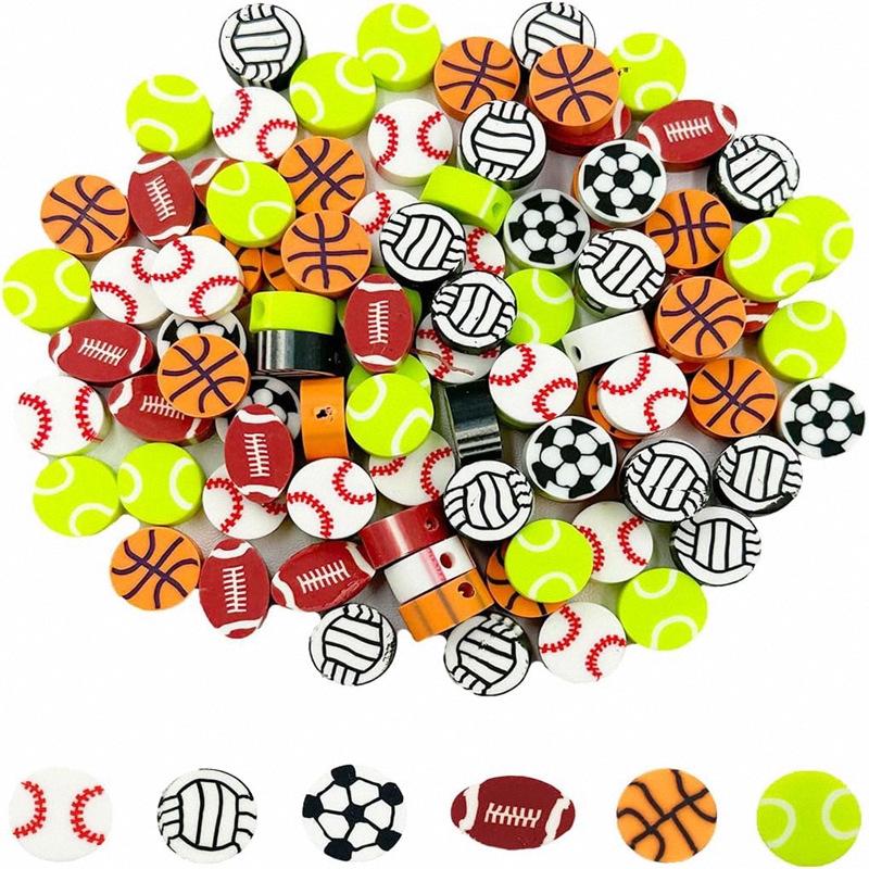 10mm Polymer Clay Beads - Fruit, Animal, Smiley Face Designs for DIY Jewelry Accessories