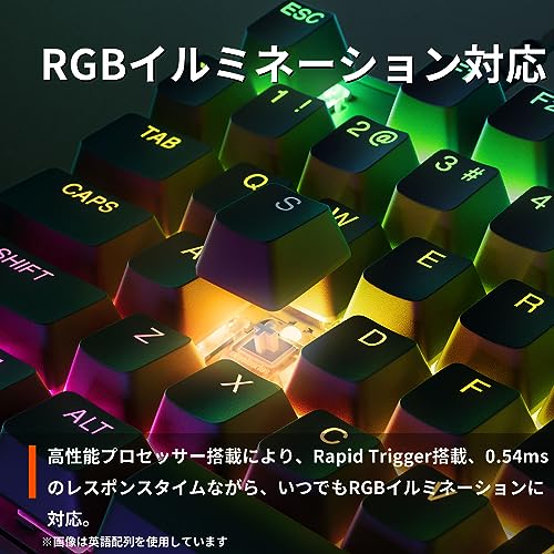 SteelSeries Apex Pro Mini JP Wired Gaming Keyboard with Rapid Triggers, Japanese Layout, OmniPoint Switches, 2-in-1 Action Keys, Black (Product Number