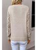 Spring/Autumn Women's Long Sleeve Hollow Knitted Pullover Sweater