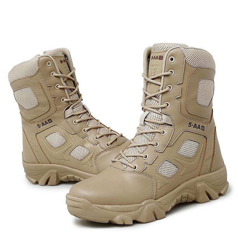 Woestijngevechts enkellaarsjes Wandelschoenen Ademende jacht trainingslaarzen Hoge tops lichtgewicht antislip slijtage schoenen voor heren