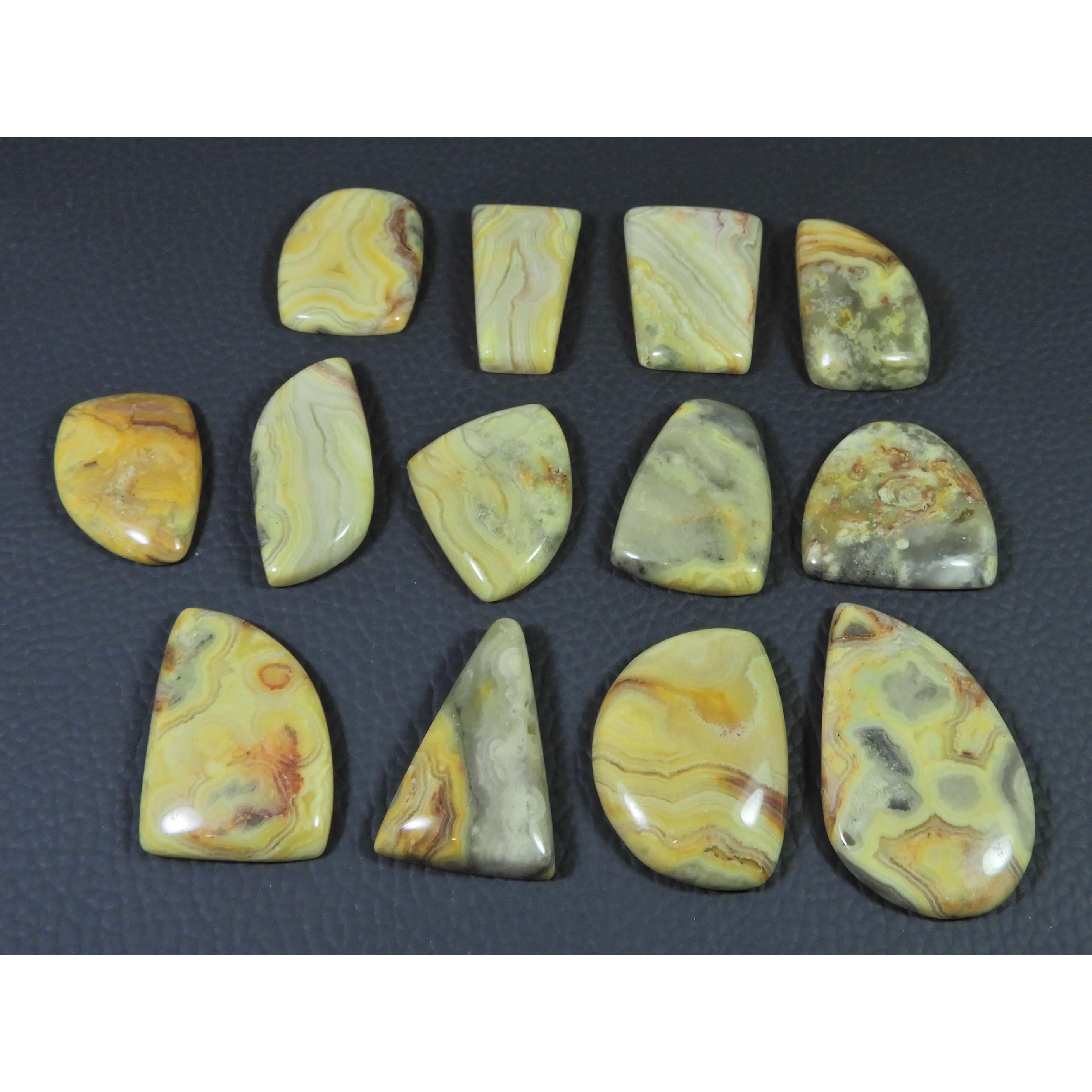 300Cts.Natural Australian Crazy Lace Agate Fancy Cabochon Gemstone 13Pcs Lot C-1188