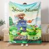 Plants Vs. Zombies Personalized Text Blanket Cozy Customizable Blanket Comfortable Versatile for Picnics Bed Bedding Home Decor All-Season Use
