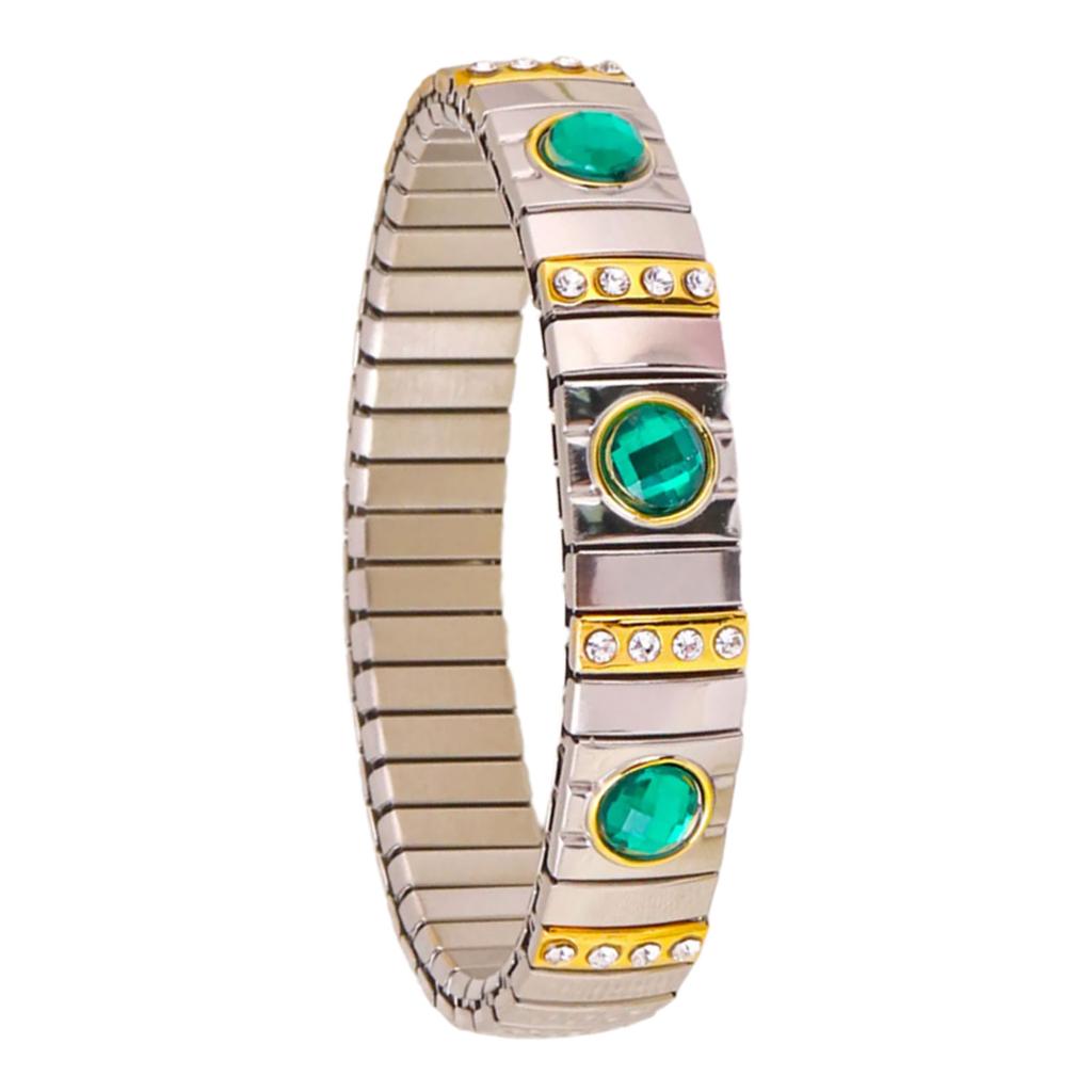 Bohemian Rhinestone Stretch Bracelet Versatile Elastic Rhinestone Wristband Ornament Sophisticated Bracelet Accessory