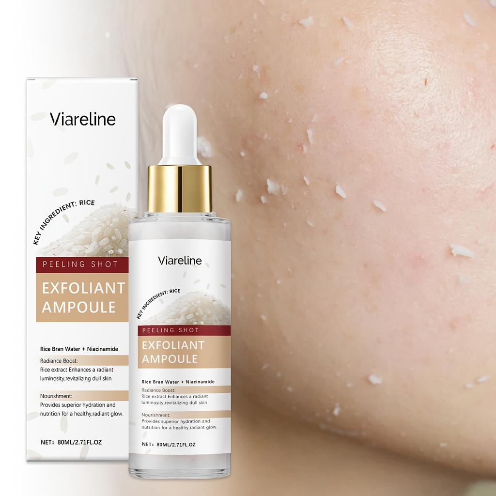 Viareline Black Rice Exfoliating Essence Firms Brightens Moisturizing Oil Control Spot-Removing Black Rice White Rice Essence