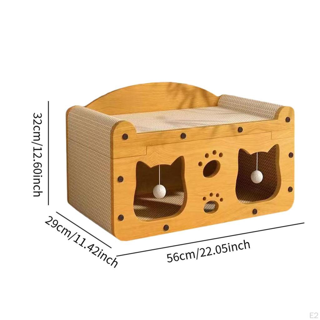 Cat Scratcher House Scratch Bed Pet Cats Furniture Protection Playing Durability with