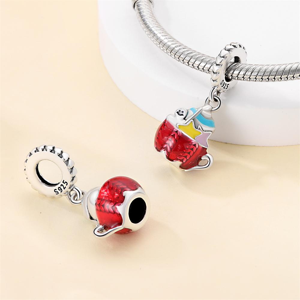 Charm Bead Charms copper Certified Dessert Cup Bead Charms Compatible With Bracelets Women Jewellery Making Diy
