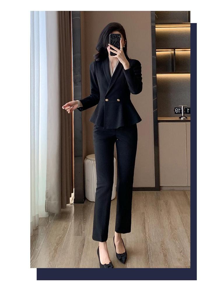Women's High-End Professional Spring/Summer Suit for Office, Hotel, and Beauty Salon