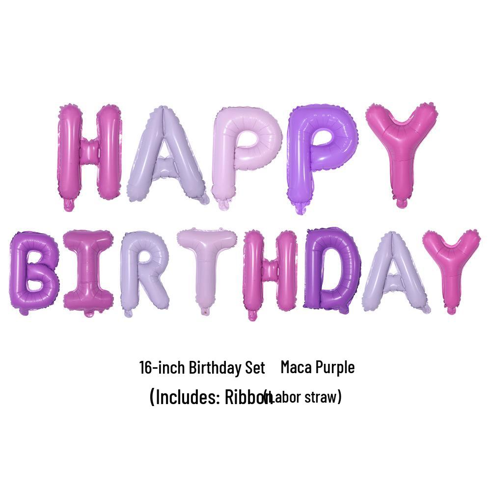 16-inch Happy Birthday Letter Balloons Decoration Set