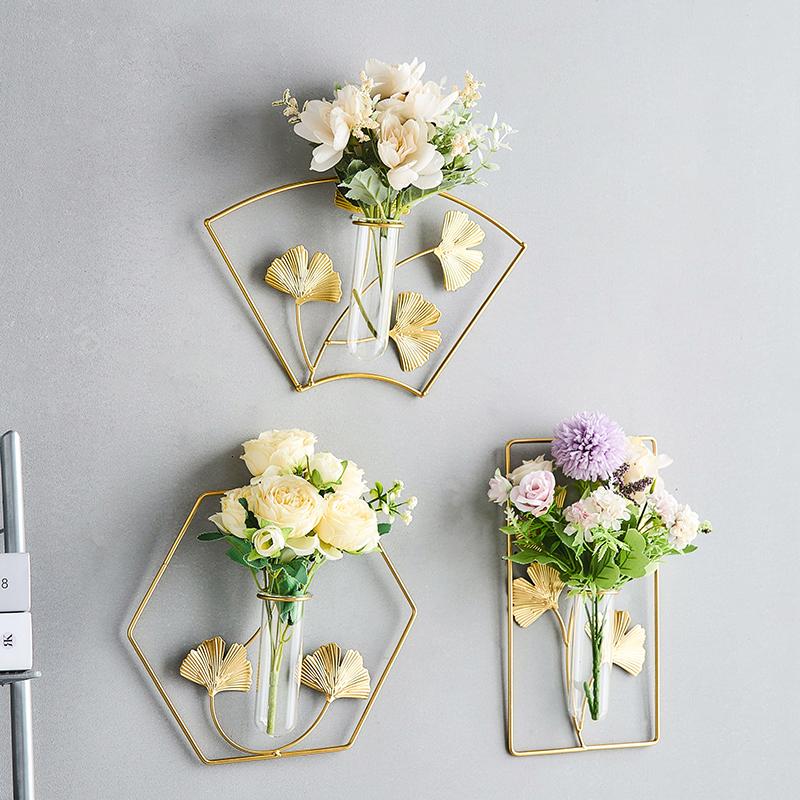 Minimalistyczny styl wiszący wazon na ścianę kreatywna dekoracja ścienna szklany wazon hydroponiczny doniczka na kwiaty salon wejście drzwi wystrój