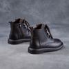 Genuine Leather Ankle Boots Women's Autumn and Winter New Vintage Short Boots Woman Soft Leather Boots Flat Leather Shoes Women