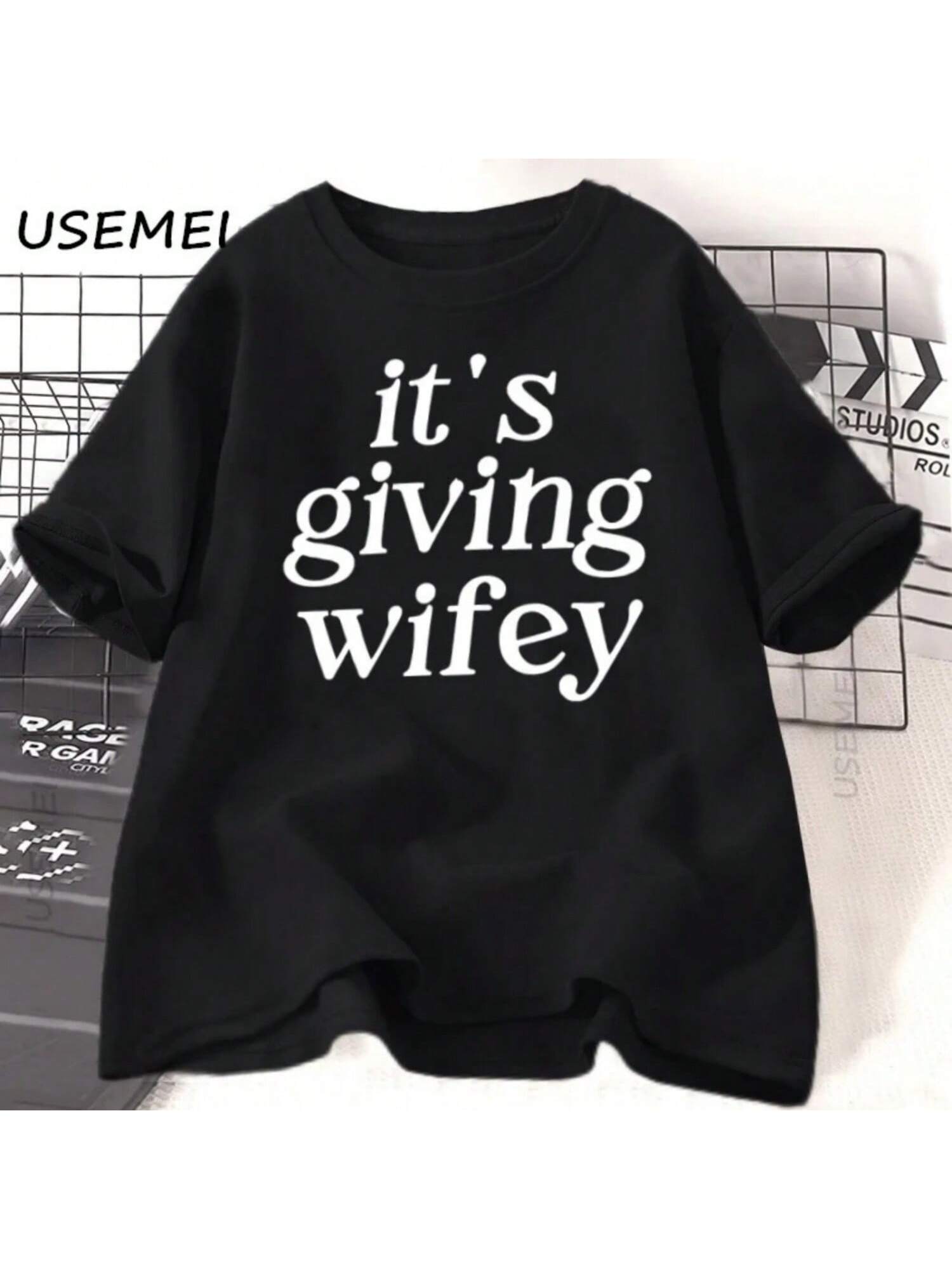 Its Giving Wifey T-Shirt Bride To Be T Shirt Wedding Day Tshirt Wifey Vibes Bride Tshirt Casual Cotton Short Sleeve Woman Tops S разноцветный
