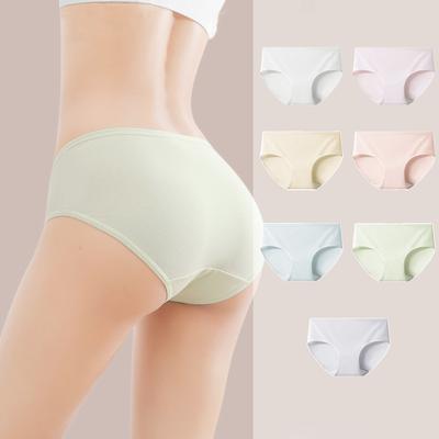 Antibacterial Minimalist Solid Color Panties Pure Cotton Skin Friendly Breathable and Traceless Wrapped Around The Buttocks Women’s Panties