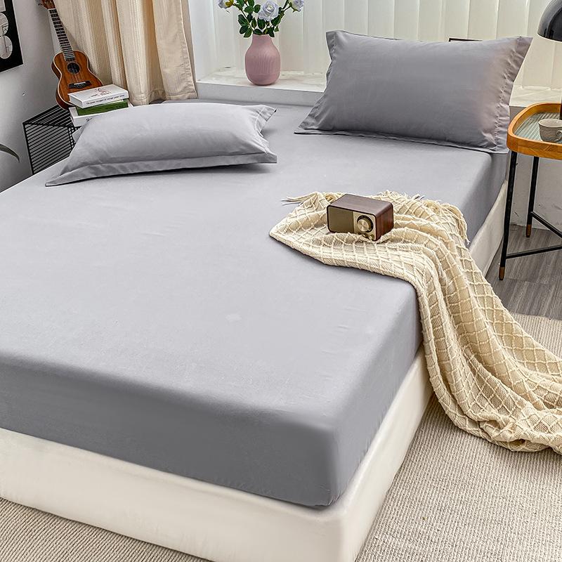 Three-piece Mattress Set, European and American Size Sheets, Solid Color, Universal In All Seasons