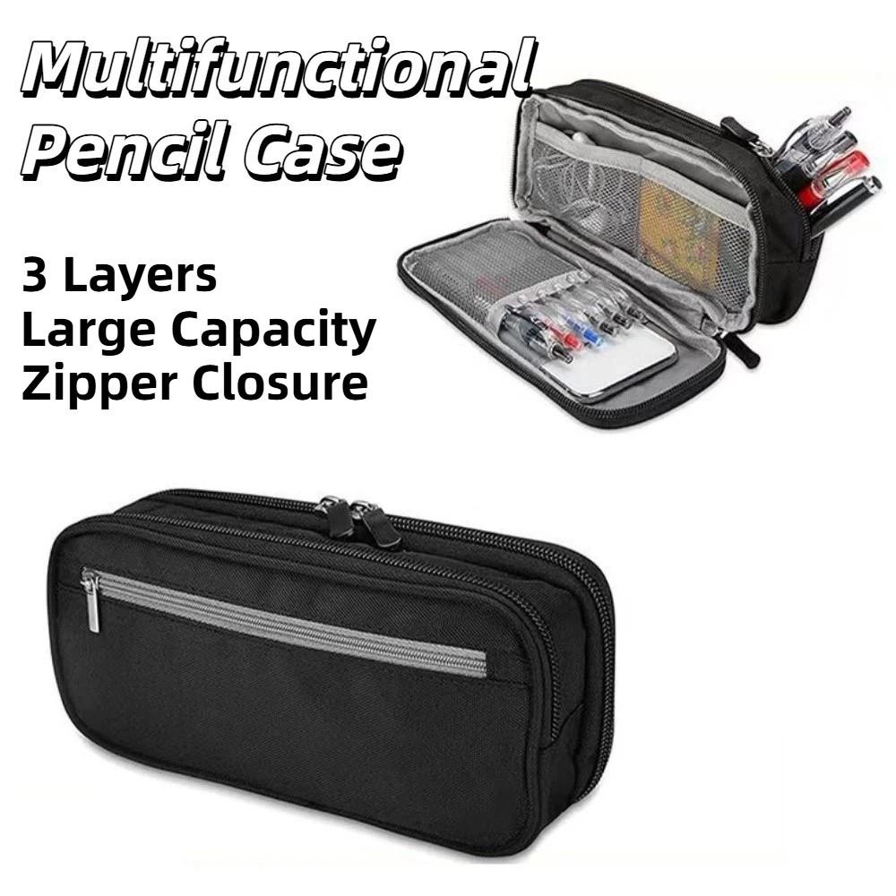 Portable Stationery Organizer 3 Layers Pen Organizer Pouch Gift Pencil Case Back To School