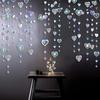 4pcs 39.36ft Streamers Iridescent 3D Heart Twinkle Star Garland Holographic Paper Streamer Banner for Birthday Mother's Day Anniversary