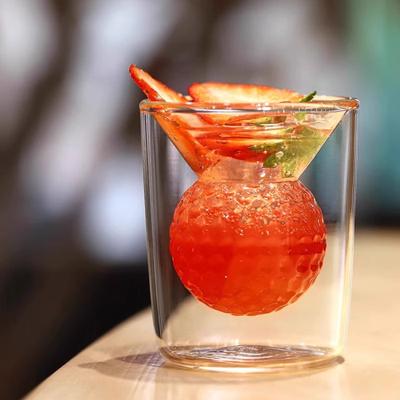 Golfglas, Whisky-, Bier-, Milchgetränkebecher, Haushaltsbecher, transparenter, doppelwandiger Kaffeebecher, Geschenk