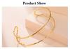 Cazador Gold Plated Trendy Cuff Bracelets for Women Stainless Steel Jewelry Waterproof Adjustable Bracelet Party Birthday Gift