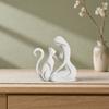 Baizihuahu 3D Printed Sculpture, Woman And Cat Shape, Matte Finish Durable Figurine, Light Luxury Style Ornament for Home Decor