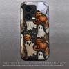Halloween Ghost Art Black Glass Phone Case For Redmi Note 10 11 Pro+ 12 13 14 (Global) 14 Pro 5G (India) K60Ultra 13C 14C Cover