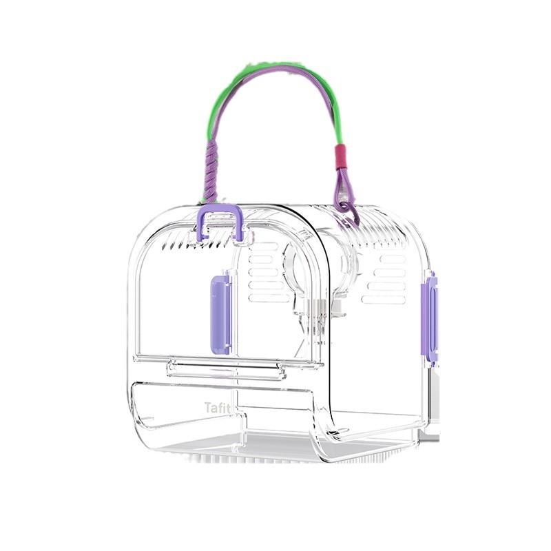 Hamster Takeout Cages Transparent Panoramic Portable Handbag Flower Branch Rat Honey Bag Flying Squirrel Golden Bear Out Bags