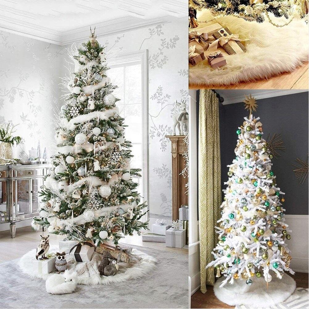 Mat, Christmas Tree Rug, Shaggy Fur Rug, Decorative Cover 115 Cm