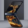 Cartoon Animal Deer Hard PC Phone Case For Samsung Galaxy Z Flip 7 6 5 4 Black Cover For Galaxy Z Flip 3 Foldable Shell Fundas
