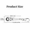 Metal Ratchet Wrench Mini Shaped Wrench Key Ring Creativity Racing Keychain  Men's Gifts