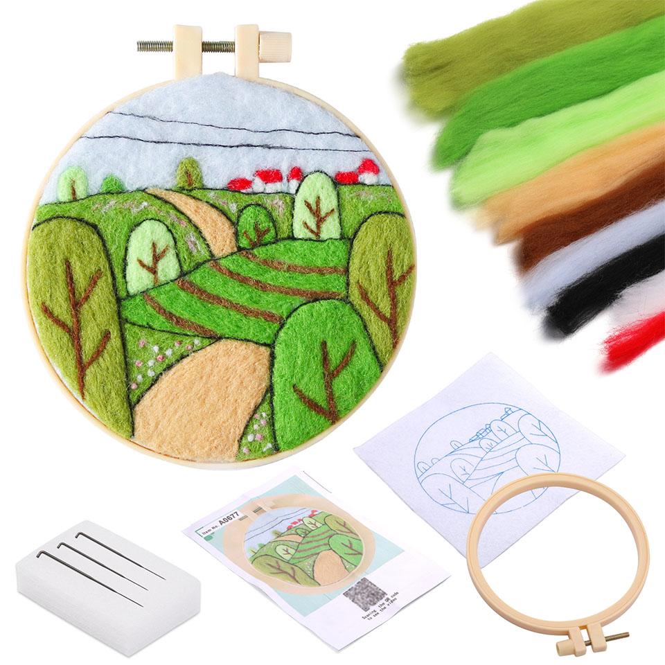 

Набор для начинающих по валянию из шерсти, холст для валяния из шерсти с подкладкой для валяния из шерсти, войлочная ткань для самостоятельного изготовления и декорирования